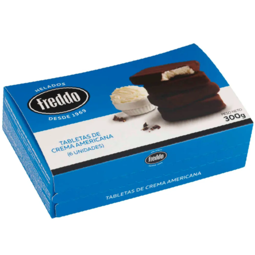 Tabletas Helado Freddo Crema Americana x 6